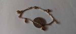 14k yellow Gold heart 7 inch bracelet = 7.28 grams