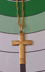 solid 14k gold necklace + 14k cross = 20 inches long + 8.71 grams