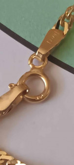 solid 14k gold necklace + 14k cross = 20 inches long + 8.71 grams