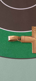 solid 14k gold necklace + 14k cross = 20 inches long + 8.71 grams