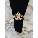 Sailboat Yacht Nautical Ring Diamond Accents 10Kt Yellow Gold Size 6