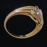 Sailboat Yacht Nautical Ring Diamond Accents 10Kt Yellow Gold Size 6