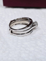 18K Gold & Platinum Diamond Ring W/ Diamond Guard,  GIA Certified
