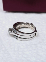 18K Gold & Platinum Diamond Ring W/ Diamond Guard,  GIA Certified