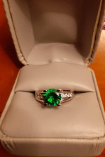 Simulated Emerald in Sterling Silver