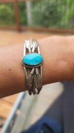Bracelet Sterling Silver  Turquoise Cuff