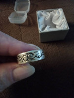 Solid sterling silver men's wedding band