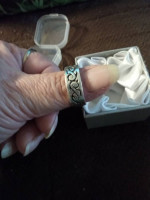 Solid sterling silver men's wedding band