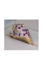 14kt Ruby/Sapphire Panther Ring