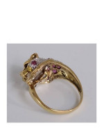 14kt Ruby/Sapphire Panther Ring