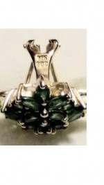 14kt Chrome Diopside Omega Clip Pierce Earrings