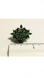 14kt Chrome Diopside Omega Clip Pierce Earrings