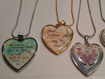 New Memorial Heart Necklaces with 3 Different Phrases