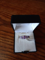 NEW Size 8 Sterling Silver with Genuine Amethyst Ring