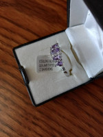 NEW Size 8 Sterling Silver with Genuine Amethyst Ring