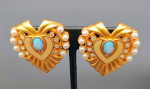 Rare Clip Earrings Elizabeth Taylor Avon Heart of Hollywood