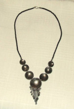 Vicuna Lama Peruvian Un Sol De Oro Domed Coin Necklace 1970's