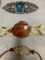 Necklace Brooch & 2 Bracelets