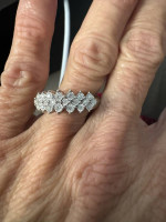 “”Beautiful diamond set  earrings and ring