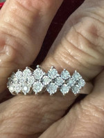 “”Beautiful diamond set  earrings and ring