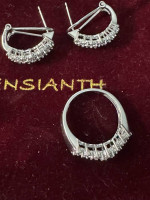 “”Beautiful diamond set  earrings and ring