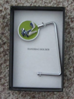 Handbag Holder / Purse Hook Hanger - Green/Blue Shoe