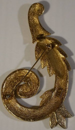 Jonette Jewelry JJ Lange leafy Plume Brooch Pin
