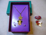 Minnie Mouse Necklace & Earrings