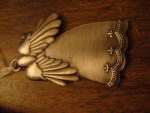 Angel Charm with Heart, Fleur de lis