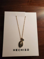 Hechizo 24K Gold Vermeil Air Elementos Charm and Gemstone Necklace-NEW