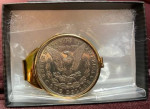 Authentic silver dollar coin clip, money clip or tie clip