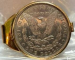 Authentic silver dollar coin clip, money clip or tie clip