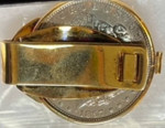 Authentic silver dollar coin clip, money clip or tie clip