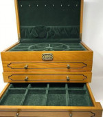 Thomas Pacconi Museum Series oak wood jewelry chest drawer box cabinet