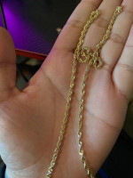 14k yellow gold 3mm rope chain 20in