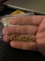 14k yellow gold 3mm rope chain bracelet 8inch
