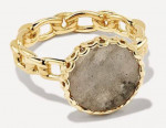 Kendra Scott Jane 18k Yellow Gold Vermeil Cocktail Ring in Gray Labra