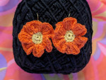 NEW handmade crochet cotton earrings beautiful for summer - one of a kind