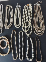 Big Lot of Faux Pearl Necklaces/Bracelets