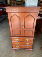 Jewelry Armoire Chest Stand with Lingerie Drawers