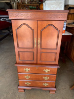 Jewelry Armoire Chest Stand with Lingerie Drawers