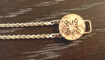 Gold & Gem Charm Slide Bracelet w/ 2 charms