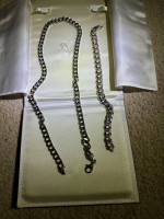 Solid silver necklace and bracelet