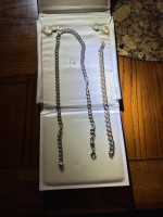 Solid silver necklace and bracelet