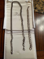 Solid silver necklace and bracelet