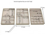 3 TIER STACKABLE JEWELRY STORAGE TRAYS