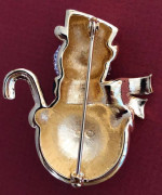 NEW!!! Swarovski Swan Signed Snowman Pin Brooch