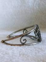 Stylized Koi Fish Sterling Silver Pisces Cuff Bracelet Signed Astrolog