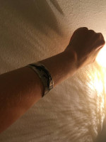 Silver Cuff with Black Lizard