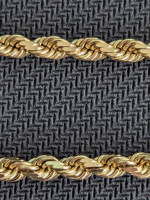 14K Yellow Gold Solid Rope Chain
